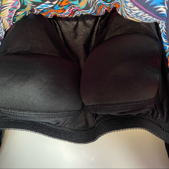 Aqua Green Colorful Tankini Top Size Small - Picture 2 of 5